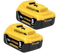 2 pezzi 5000mAh Sostituzione per Dewalt batteria 18V per Dewalt batteria DCB184 DCB180 DCB181 DCB182 DCB200 DCB201 DCB204 con indicatore LED