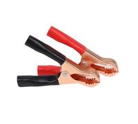 2 pezzi 50A rosso + nero 80mm coccodrillo batteria auto test piombo morsetti coccodrillo connettore alimentazione(1pc Red 1pc Black)
