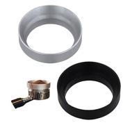 2 Pezzi 51mm Anello Dosatore, Imbuto Dosatore Caffe Magnetico in ABS, Dosing Funnel Nero e Argento Compatibile con Macchina da Caffè Portafilter, Anello a Imbuto Ideali per Casa e Caffè