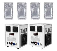 2 pezzi 530w macchina effetto scenico con 4 confezioni di polvere, bianco