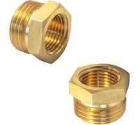 2 pezzi 57480-1208 raccordi in ottone per tubo da giardino, connettore adattatore per tubo, connettore adattatore per tubo, 3/4 '' GHT maschio x 1/2 '' NPT femmina, parti per tubi flessibili e