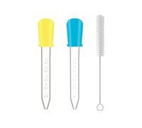 2 Pezzi 5ml Pipette Contagocce in Silicone,Pipette Contagocce Plastica,Dispenser Liquido,con Punta Della Lampadina Pipette Graduate, con 1 Spazzola per la Pulizia