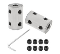 2 Pezzi 5mm a 12mm Accoppiamento Rigido, L22 x D18 Accoppiatore per Albero a Vite Connettore Motore in Acciaio Al Carbonio Zincato per Stampanti 3D, Accessori Motore