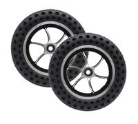 2 Pezzi 6 Pollici Ruota Anteriore per Sedia a Rotelle Ricambio Accessorio, Pneumatici in Gomma Solido con Cuscinetti 10mm per Sedia a Rotelle Elettriche Walker