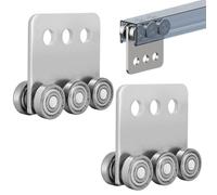 2 pezzi 6 ruote di montaggio carrelli a quattro cuscinetti per carrelli da 1-5/8" di larghezza e tutti i canali di puntone 1-5/8" o più alto