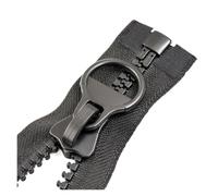 2 Pezzi 60-300cm 8# Cerniere Lunghe In Resina Open-End Borsa Cappotto Giacca Con Cerniera Tenda Esterna Chiusure Kit Di Riparazione Accessori for Cucire Fai Da Te(Black,75cmNo8)