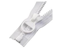 2 Pezzi 60-300cm 8# Cerniere Lunghe In Resina Open-End Borsa Cappotto Giacca Con Cerniera Tenda Esterna Chiusure Kit Di Riparazione Accessori for Cucire Fai Da Te(White,60cmNo8)