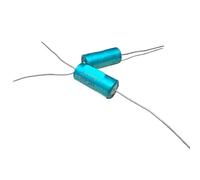 2 pezzi 6V330UF condensatore assiale al tantalio con guscio in argento 6V337K