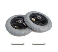 2 Pezzi 6x1¼ Ruote Anteriori per Sedie a Rotelle Assemblaggio, 6 Pollici Ruote in Gomma Antiscivolo Gonfiabile per Anziani e Disabili Sedia a Rotelle con Cuscinetto 5/16" (8 mm)