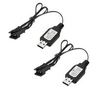2 Pezzi 7,4V Caricatore USB Universale, Caricabatterie USB 7.4V per Batterie LiPo 2S con Spina SM 3Pin, Compatibile con Auto RC, Drone, Barca, Aereo e Giocattoli Radiocomandati, Ricarica Sicura