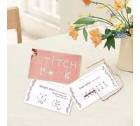 2 pezzi 7,5 x 6,5 cm Mi-ni libro da cucito portatile, set di libri da cucito fai da te, kit di libri di carta Sti-tches per migliorare le tue abilità di cucito ricamo Sti-tches Book, libro di ricamo