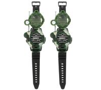 2 pezzi 7 in 1 bambini walkie talkie orologi da polso all'aperto giocattolo