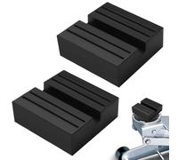 2 Pezzi 75x75x25 mm Quadrate Universali Tampone Ponte Car Jack Gomma Pad con Scanalature Sollevatore Auto Regolazione Automobilistica Idraulica Adattatore Martinetto Idraulico Tamponi Gomma