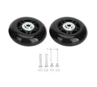 2 pezzi 76x24mm Kit di sostituzione ruote per bagagli da, ruote universali per valigie con doppi cuscinetti per un rotolamento liscio e hardware incluso per il trasporto di bagagli durante i viaggi
