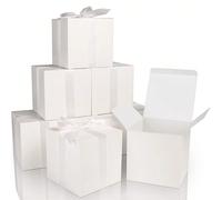 2 pezzi/8 pezzi/16 pezzi Scatole di carta bianche quadrate, piccole scatole bianche, per cosmetici, profumi, candele, confezioni regalo universali, 80mm X 120mm, decorazioni per feste, forniture per p