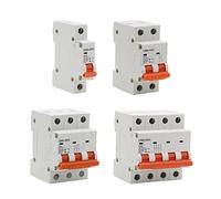 2 pezzi 80A 1P 2P 3P 4P DC 250V-1000V 10 Mini interruttore automatico solare MCB fusibile sistema fotovoltaico energia(3 UK)