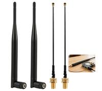 2 pezzi 868 MHz LoRa Antenna 5dBi Guadagno Omnidirezionale SMA maschio con presa SMA Antenna Cable, per Meshtastic ESP32 LoRa OLED Board con prolunga IPEX da 15 cm