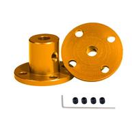 2 Pezzi 8mm Flangia Rigida Albero Accoppiamento, In Lega Di Alluminio Flangia Accoppiamento Motore Albero Connettore Accoppiatore per Modello RC, Fai Da Te Parti, Oro