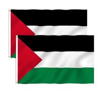 2 Pezzi 90 X 150 cm Bandiere Palestina con Anelli Durevole Bandiera Palestinese
