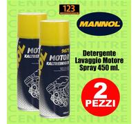 2 PEZZI 9671 MANNOL detergente lavaggio del motore - Spray da 450 ml