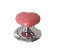 2 pezzi a forma di cuore pulsante di scarico WC multicolore(Pink)
