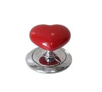 2 pezzi a forma di cuore pulsante di scarico WC multicolore(Red)