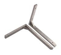 2 Pezzi A Forma Di L Appeso A Parete In Acciaio Inox Finitura Mensola