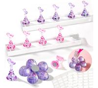 2 Pezzi A spinta nail stand,Supporto Magnetico per Unghie in Acrilico, Supporto per unghie finte per la verniciatura delle unghie,Display Stand Supporto Pratica Unghie Finte,Supporto Magnetico Unghie