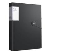 2 pezzi A4 cartella di file display libro password inserimento libro trasparente inserto carta documento organizzatore borsa ufficio scuola forniture cancelleria(Black)