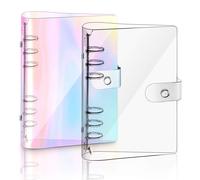 2 pezzi A5 Rainbow Soft PVC Notebook Binder Copertina trasparente, Agenda personale a fogli mobili