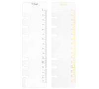 2 pezzi A6 6 fori segnapagina righello in plastica raccoglitore righello divisore righello per rivista Journal Notebook (GRuler, A6)