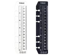 2 pezzi A6 6 fori segnapagina righello in plastica raccoglitore righello divisore righello per rivista Journal Notebook (BTRuler, A6)
