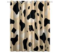 2 Pezzi Abbronzatura Tende Camera da Letto Oscuranti per Interni, Tende per Cameretta Bambini Minimalistico Astratto Linee Mucca Macchie Stampate con Occhielli, 70L x 145A cm per Casa Moderne