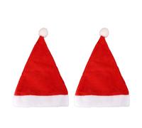 2 pezzi Accendi il cappello di Babbo Natale Controllo pulsante Nylon morbid