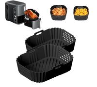 2 Pezzi Accessori Friggitrice ad Aria per Ninja Double Stack XL Stampo in silicone per friggitrice ad aria per SL400EU Foodi Max Dual Zone AF400EU, AF300, per friggitrice da 7,5 a 10,4 litri
