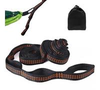 2 Pezzi Accessori per Amaca, 2 m x 2,5 cm Cinghie per Amaca, Amaca Esterno Attacco Corda per Amaca con 2 Moschettoni Attacco per Altalena per Campeggio Outdoor Viaggi Altalena Amaca