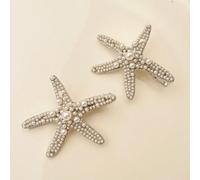 2 pezzi Accessori per capelli da donna serie oceano, inclusi fermagli per capelli a forma di stella marina e stella con dettagli in perle sintetiche, eleganti fermagli a pinza per capelli Tagli UnicaF