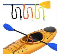 2 pezzi accessori per kayak, corda elastica per pagaia kayak, corda per pagaia canoa con gancio a molla, con fibbia per cintura e gancio in metallo, adatta per kayak, canoa, barca da surf