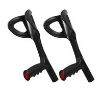 2 Pezzi Accessorio per Stampella a Gomito 22mm in PP Nero | Supporto Stabile per Camminare Ogni Giorno, Installazione Semplice e Rimozione Rapida, Ergonomia Ideale per L'uso