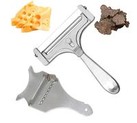 2 Pezzi Acciaio Inox Affettatartufi Kit, 1 Professionale Coltello Tartufo con 1 Affettatrice per Formaggio, Tartufo Grattugia per Block Chocolate Verdure Aglio Cioccolato