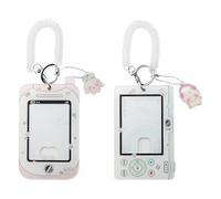 2 pezzi Acryl Kpop Photocard Holder Carta di Credito da 3 Pollici ID Carta bancaria Carte di Autobus Student Card a Cui Si appoggiano Le Chiavi Ciondolo di Badge organizer con portachiavi