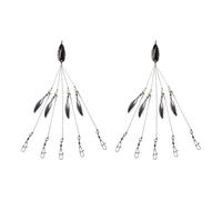 2 pezzi ad alta efficienza ombrello esche da pesca rigs leggero 5 braccio rigs testa nuoto esche pesca in mare facile da usare esche di gruppo girelle spinner