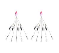 2 pezzi ad alta efficienza ombrello esche da pesca rigs leggero 5 braccio rigs testa nuoto esche pesca in mare facile da usare esche di gruppo girelle spinner