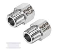 2 Pezzi Adatt. Giardino 1/2" NPT F x 1/2" NPT M con Nastro