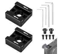 2 Pezzi Adattatore Cold Shoe, Supporto Artiglio Freddo con Filettatura 1/4"-20 per Fotocamera DSLR, Supporto Accessori LED Micro Flash EVF, con Vite M2.5 e Chiave, Montaggio stabile per Gabbia