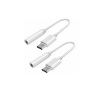 (2 pezzi) Adattatore da USB-C a AUX 3,5 mm compatibile con cuffie Samsung