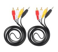 2 pezzi Adattatore di linea AV One Point Three Cavo audio AUX Y tutto in bronzo
