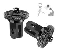 2 Pezzi Adattatore in Alluminio da 1/4"-20 Pollici Adattatore per Treppiede Accessorio per Fotocamere d'azione Go pro Insta360 per FotocameraSony, SJCAM, SJ4000, Xiaomi, Xiaoyi Adattatore per Camera