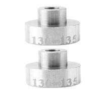 2 Pezzi Adattatore per Mozzo Posteriore Bici, Conversione 130 a 135 | Telai da 135mm e Mozzi da 130mm, Montaggio Rapido, Finitura Argento, Affidabile per Ciclisti Esperti