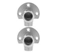 2 Pezzi Adattatore per Rubinetto Doccia a Muro | Rame Argentato, Montaggio Semplice senza Tracce nel Muro, per Miscelatori Esposti e Rubinetti Vasca Freestanding